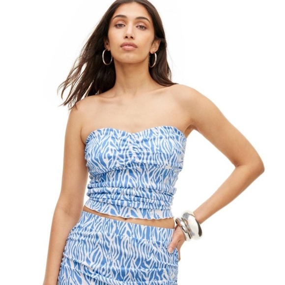 Women's Sea Twig Blue Tube Top - DVF for Target 🆕 - Picture 3 of 8